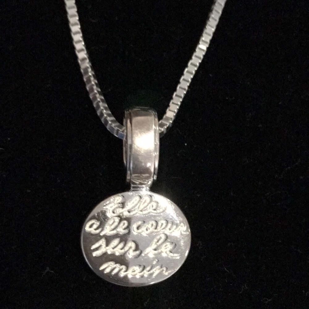 “She Wears Her Heart on Her Sleeve” Sterling Silver  Carolee Necklace Price Firm